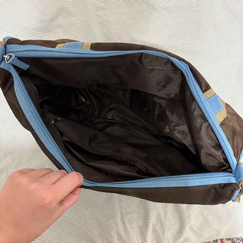 00’s Disneyland Resort Bambie‎ Blue & Brown Messenger Bag Crossbody Laptop Bag